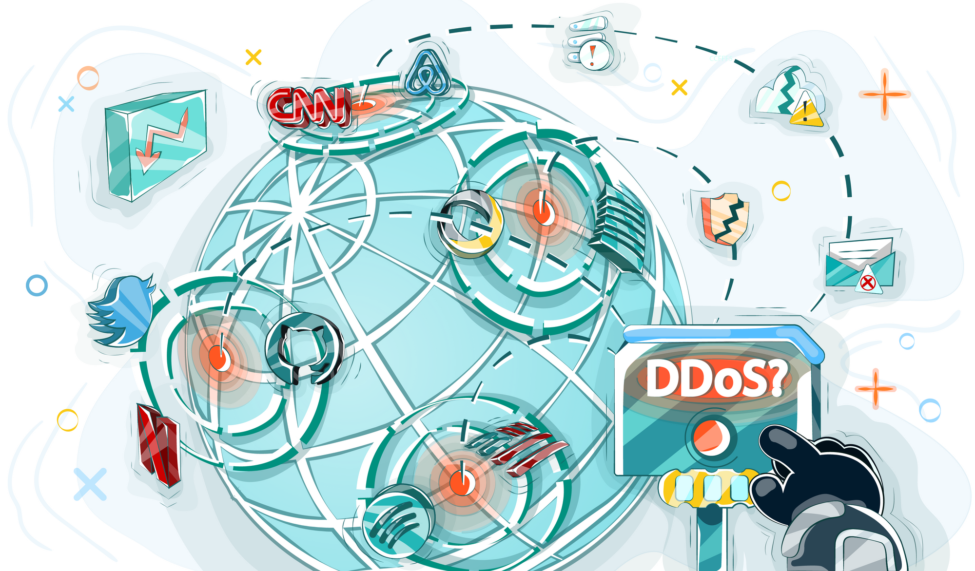 Крупные DDoS-атаки на мировых гигантов