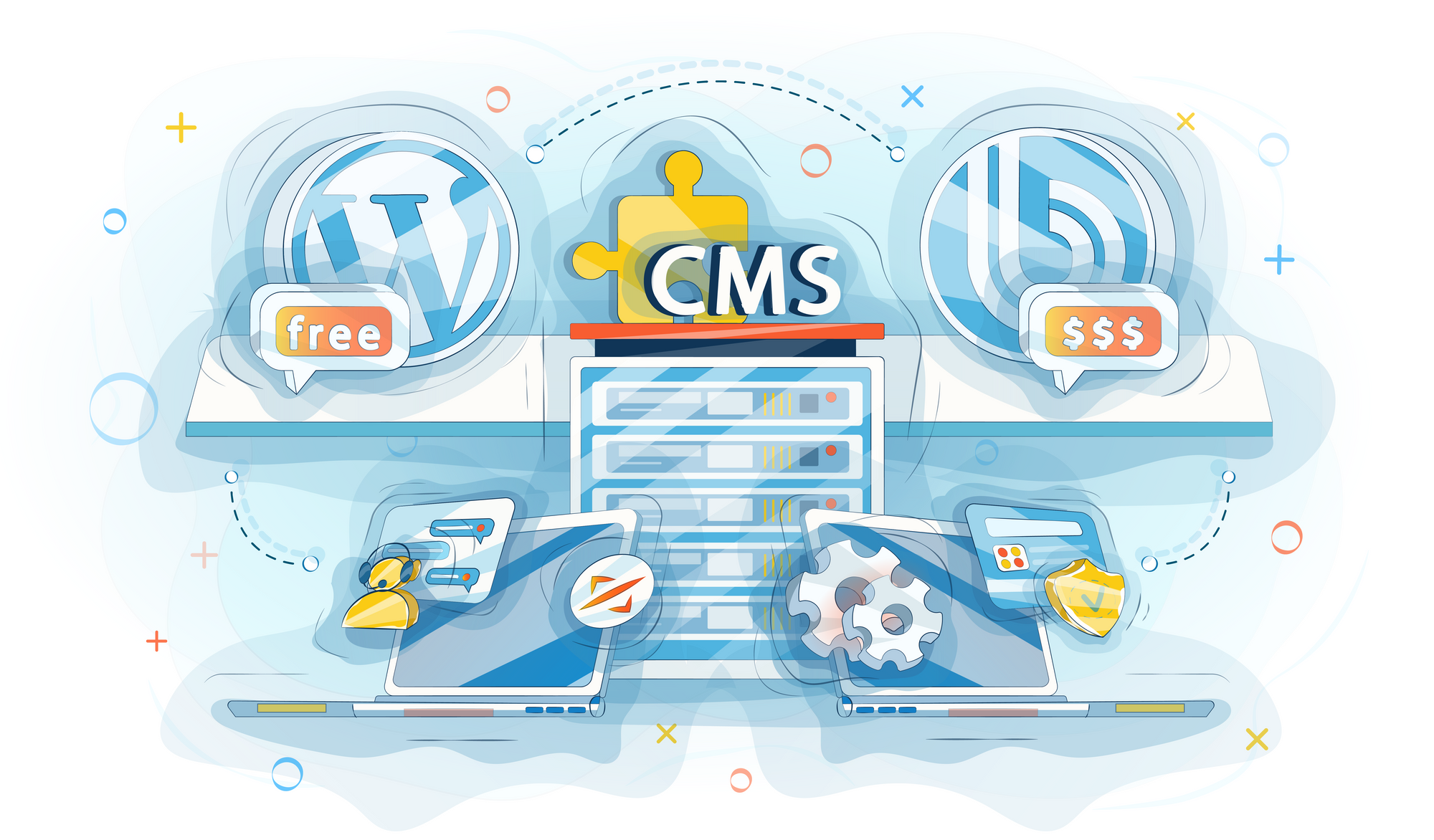 Что лучше – платная или бесплатная CMS? Обзор самых популярных в рунете систем WordPress и 1С-Битрикс