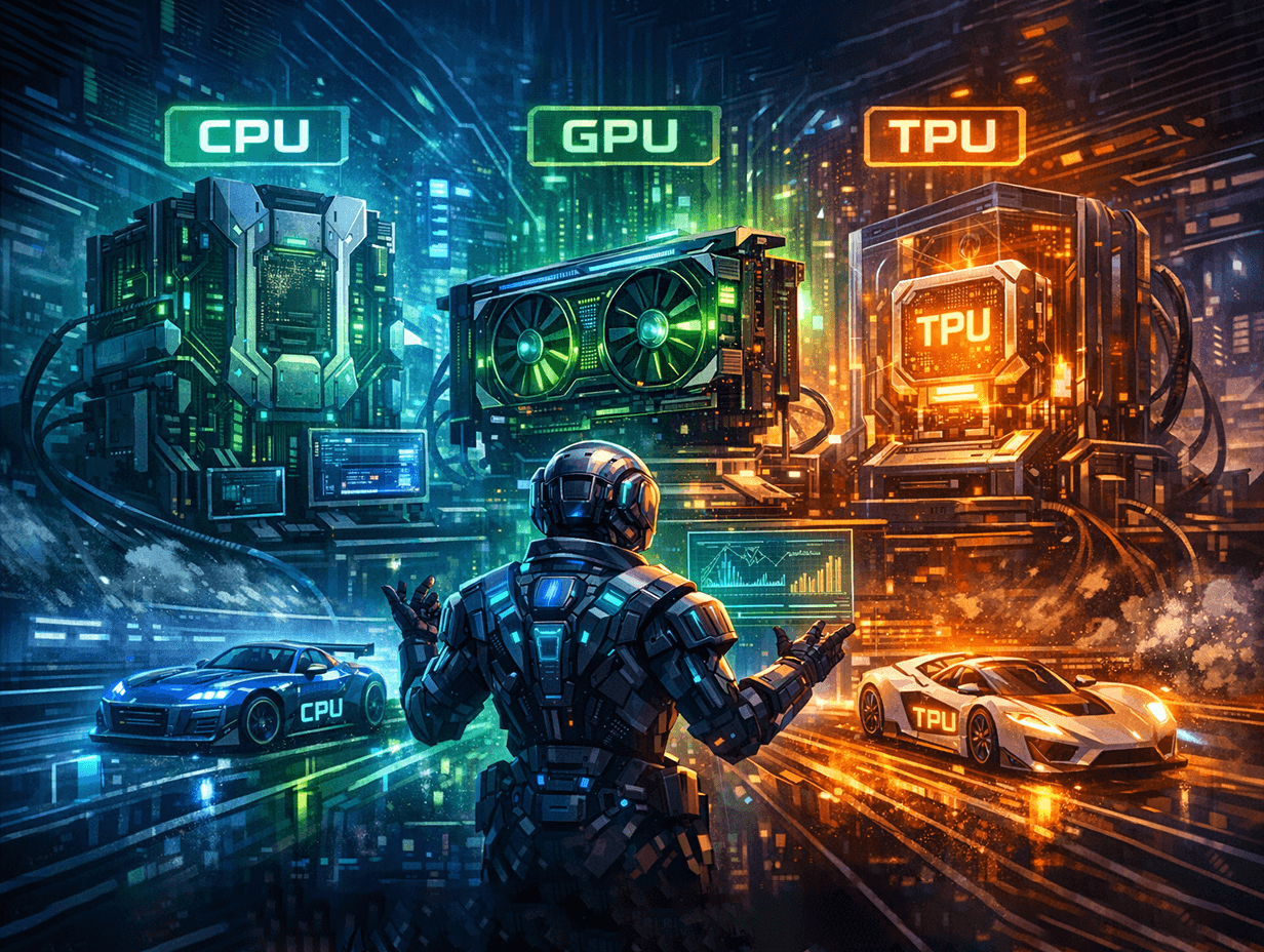 Сравнение аппаратных платформ для ИИ: GPU vs TPU vs CPU — что выбрать?