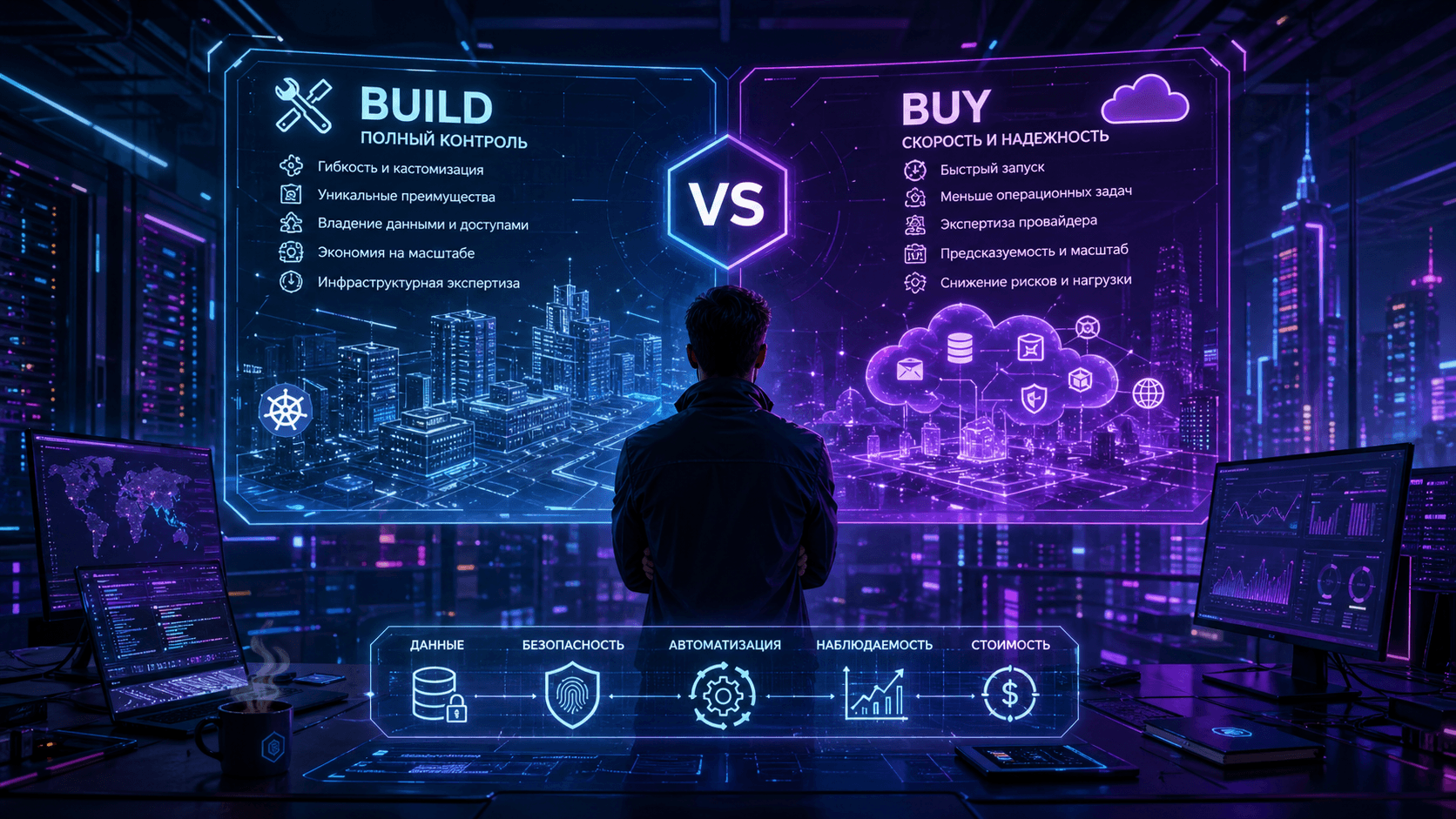 Build vs Buy в инфраструктуре: что держать внутри, а что отдавать провайдеру