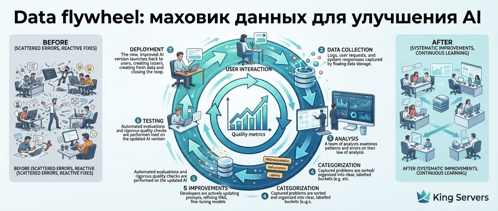 Data flywheel для AI-продукта: как улучшать нейросеть на основе действий пользователей