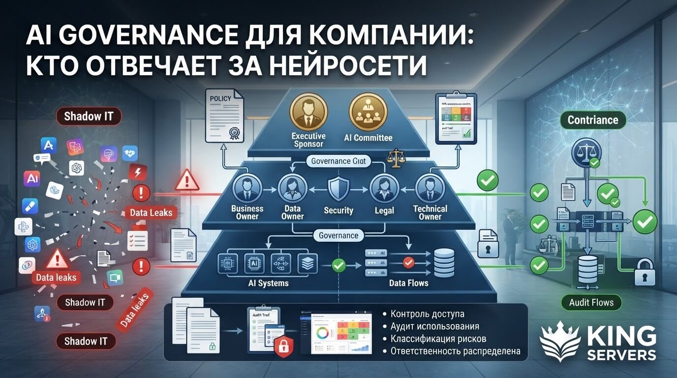 AI governance для компании: кто отвечает за нейросети, данные, риски и качество ответов