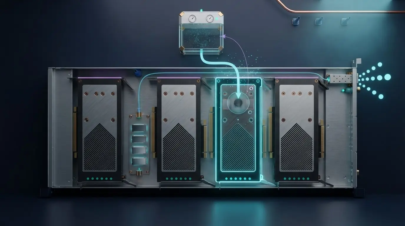 vLLM загружает модель с NVMe на выбранный GPU и обслуживает API