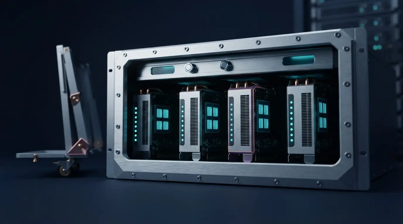 Headless GPU-сервер в паузе между двумя заданиями LLM-инференса