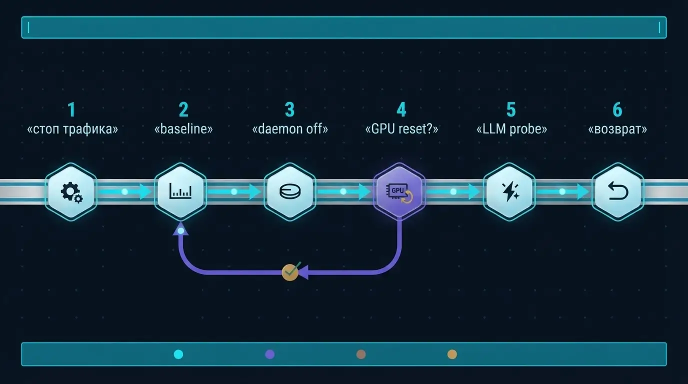 Схема безопасного rollback persistence mode к исходному baseline