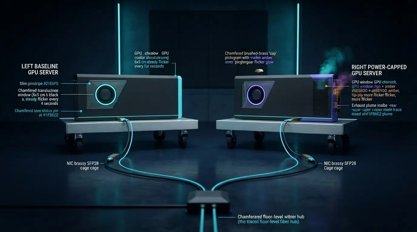 Canary-тест двух одинаковых GPU-узлов с разными лимитами мощности
