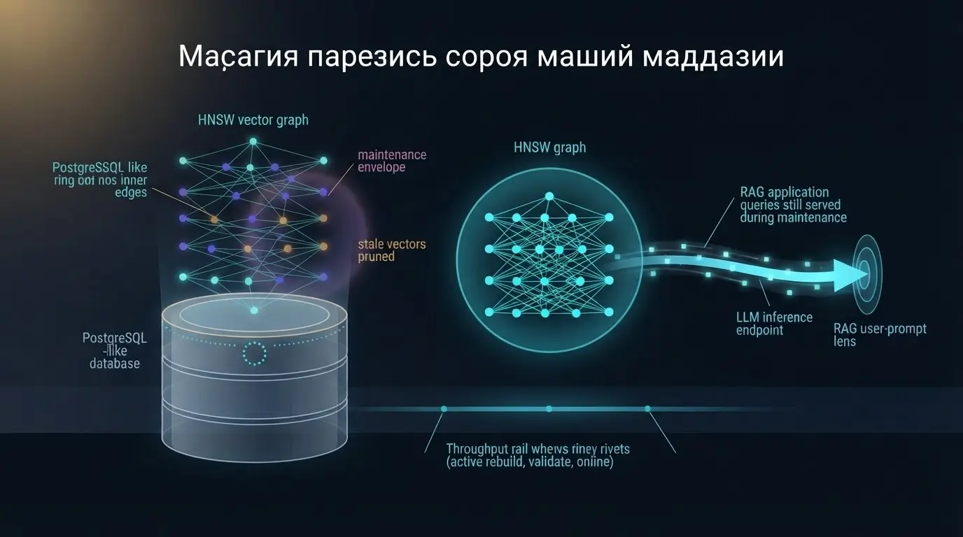 pgvector HNSW после UPDATE и DELETE: VACUUM, REINDEX и recall в RAG