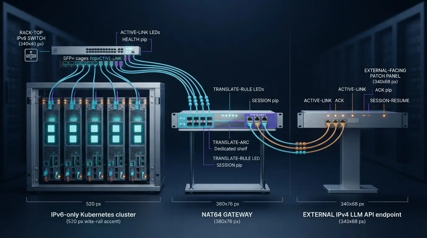 NAT64 и DNS64 для IPv6-only Kubernetes: доступ к LLM API