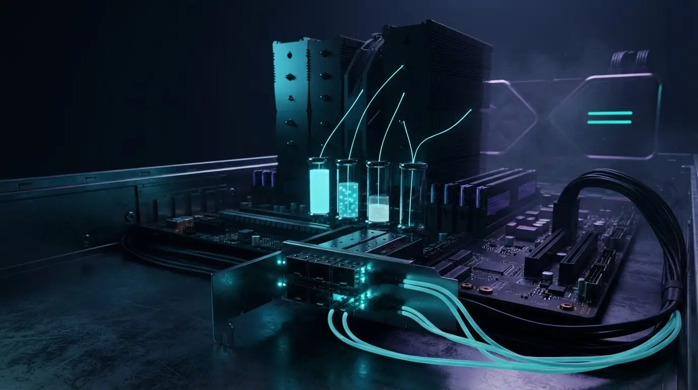 Многоканальная NIC распределяет RX queues и прерывания между CPU рядом с GPU-сервером