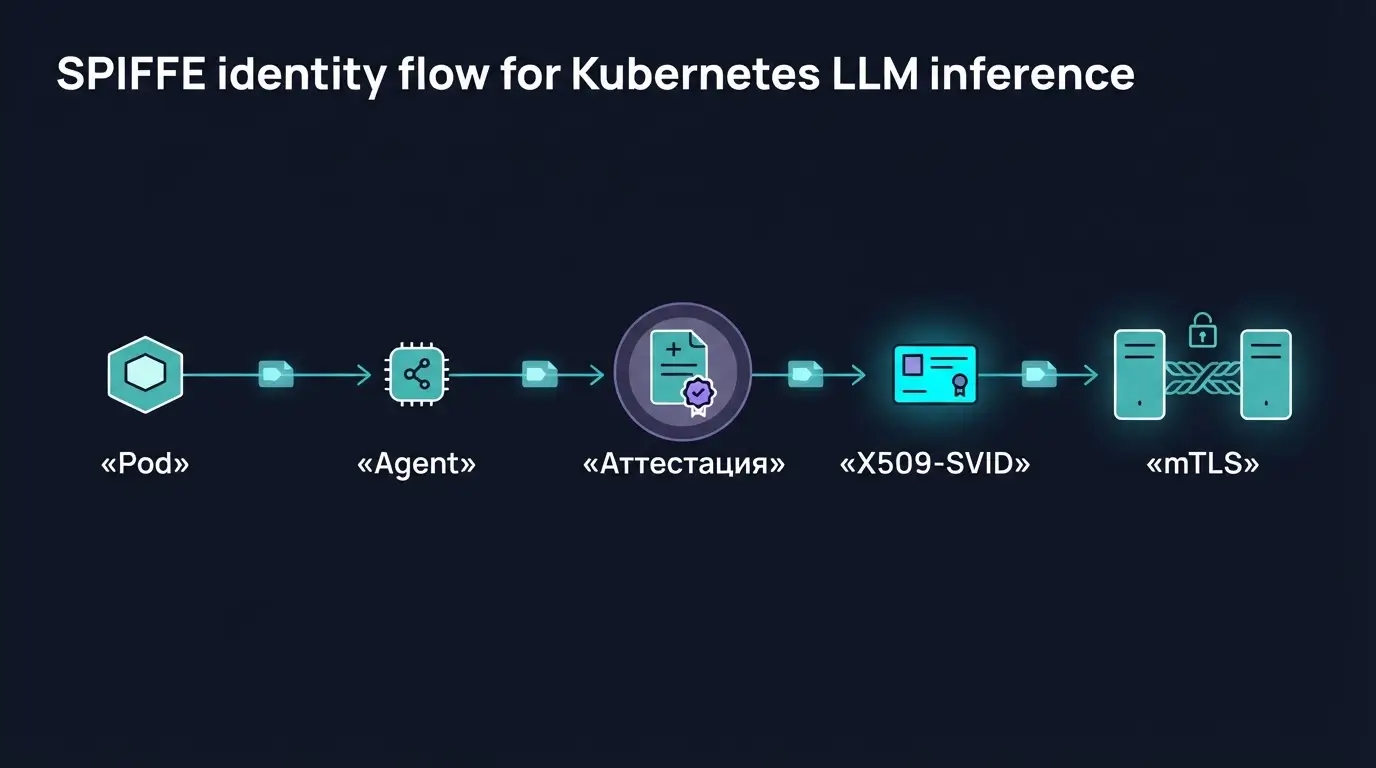 Поток аттестации workload и выдачи X509-SVID для mTLS