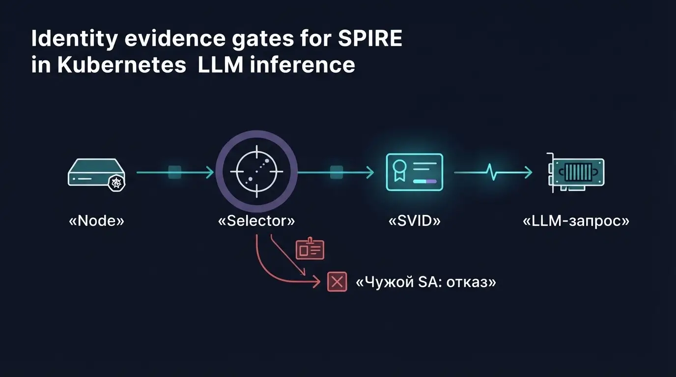 Четыре evidence gate для проверки workload identity и LLM-запроса