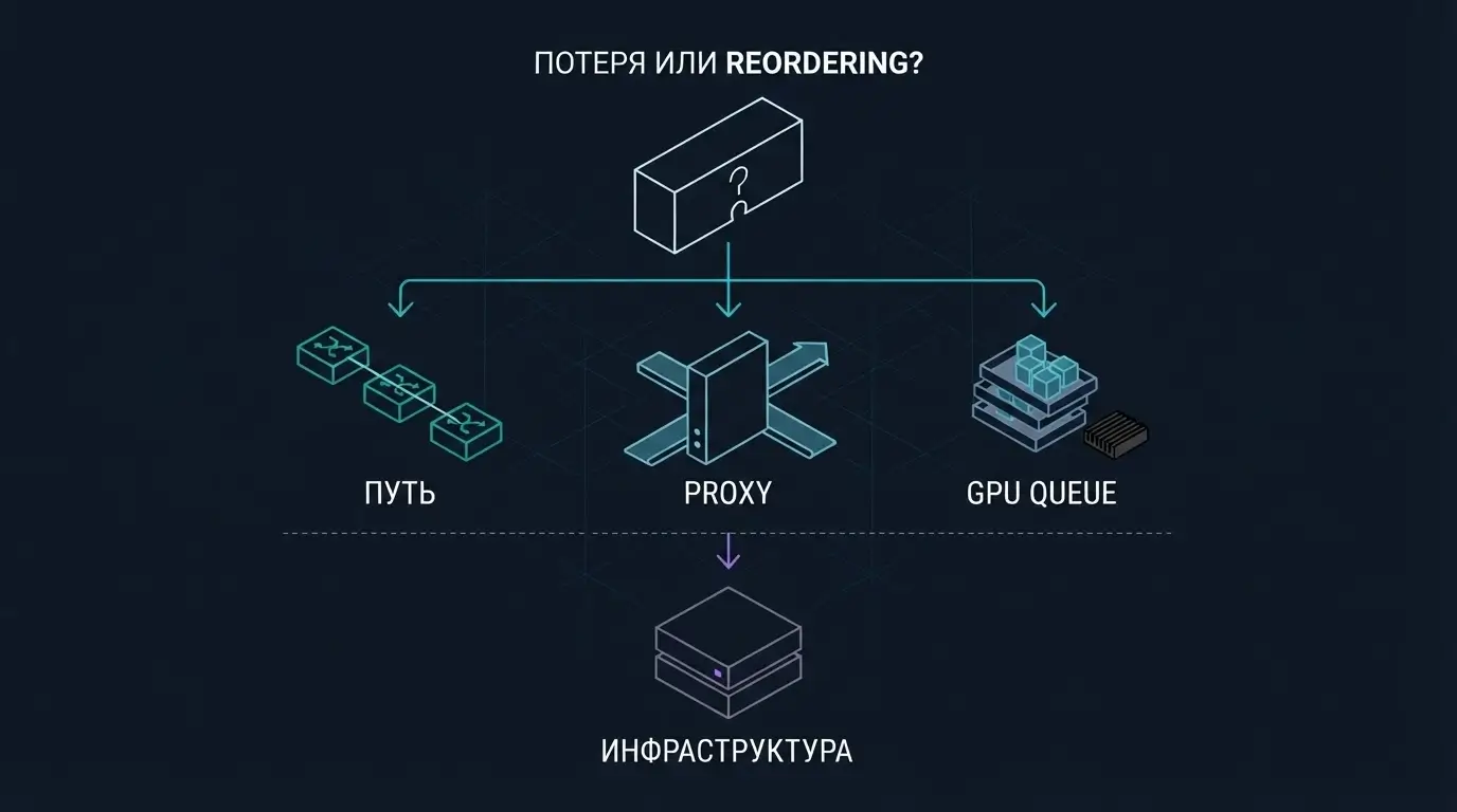 Решение о смене инфраструктуры после проверки потерь, reordering, proxy и GPU queue